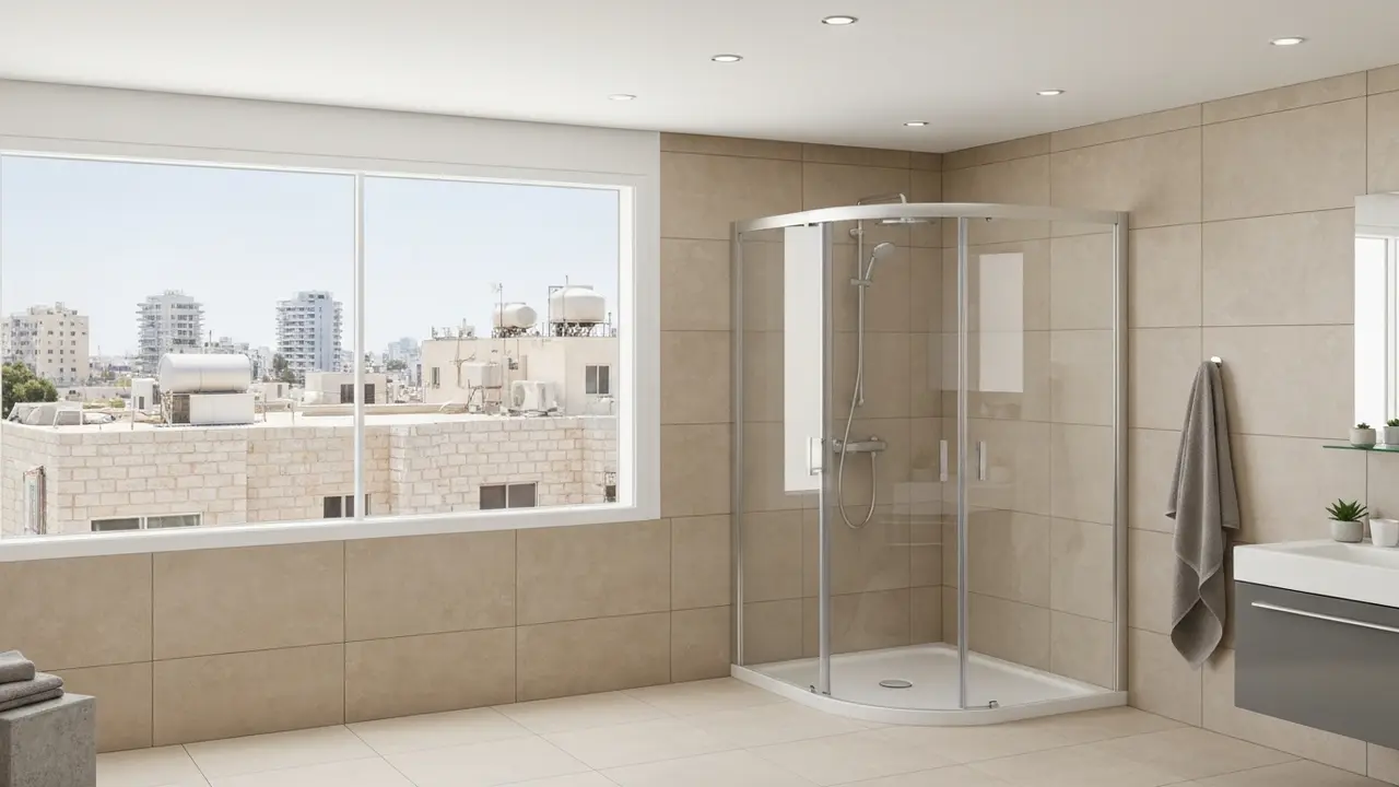 מקלחון הזזה פינתי חצי עגול 90×90 — מחירים אמיתיים 2026 והשוואת מחירים