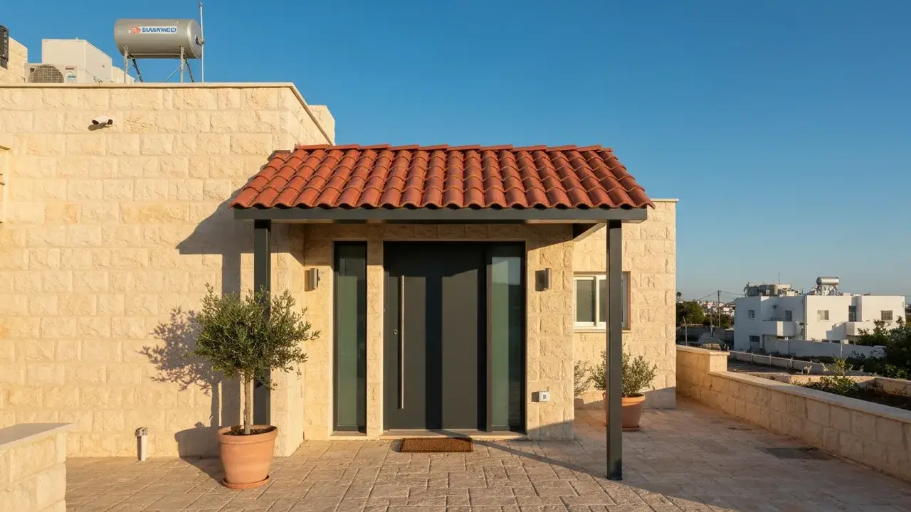 גגון רעפים לכניסה לבית — מחירים אמיתיים 2026 והשוואת הצעות