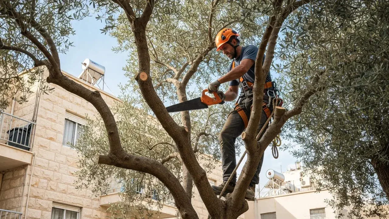 מועד גיזום עץ זית בגינה עירונית — מה שונה מהכרם? - גוזם עצים
