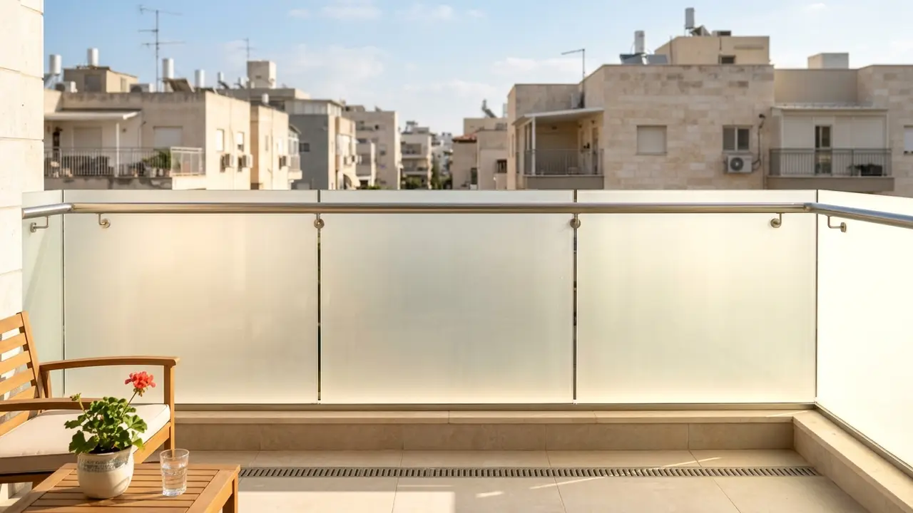 וילון זכוכית ומעקה מרפסת: איך זכוכית לא שקופה משתלבת שם - זגג