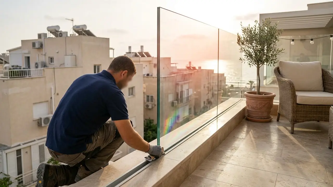 מעקה זכוכית שתול, ועץ או משולב: מה הכי בטוח אחרי ששברתם מעקה - זגג