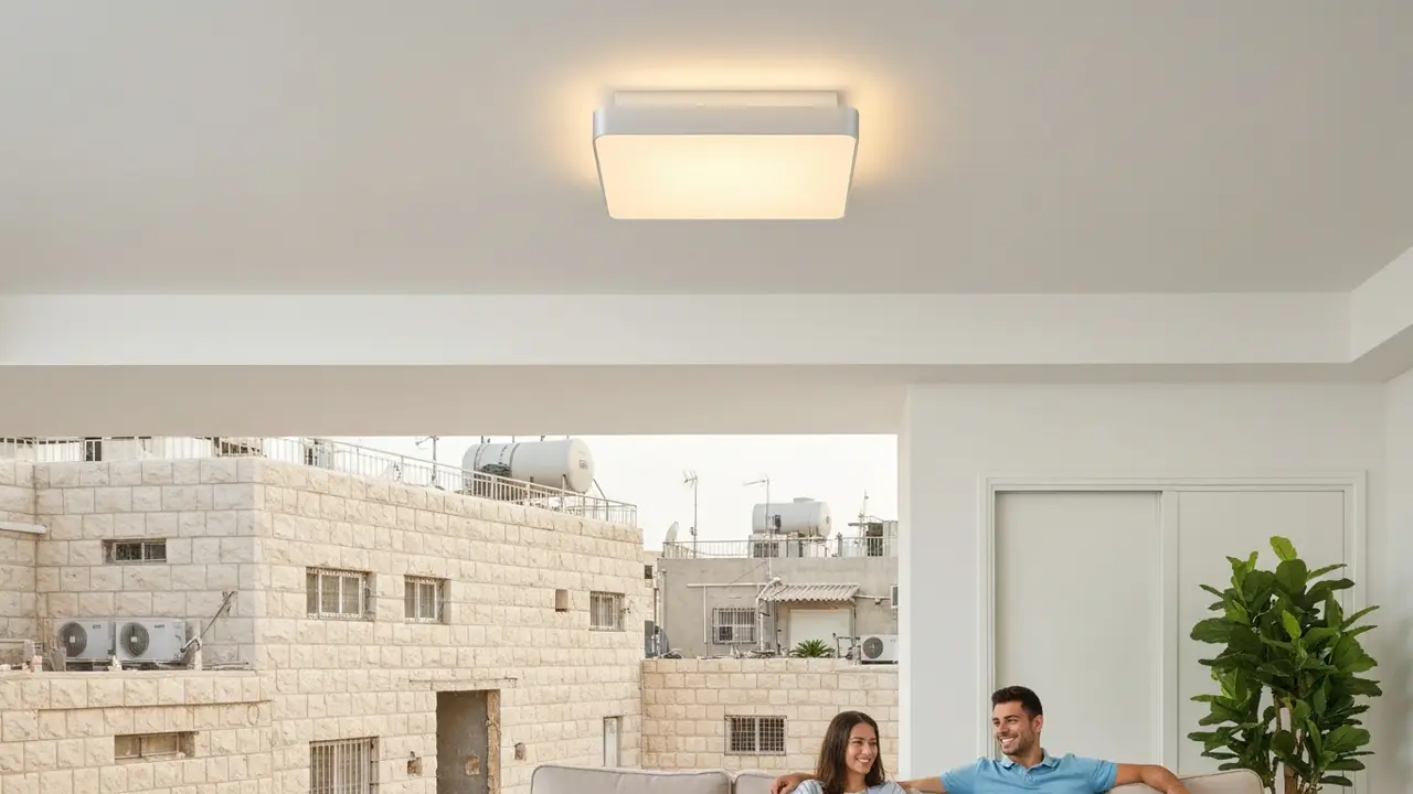 התקנת גוף תאורה צמוד תקרה – מחיר ומדריך