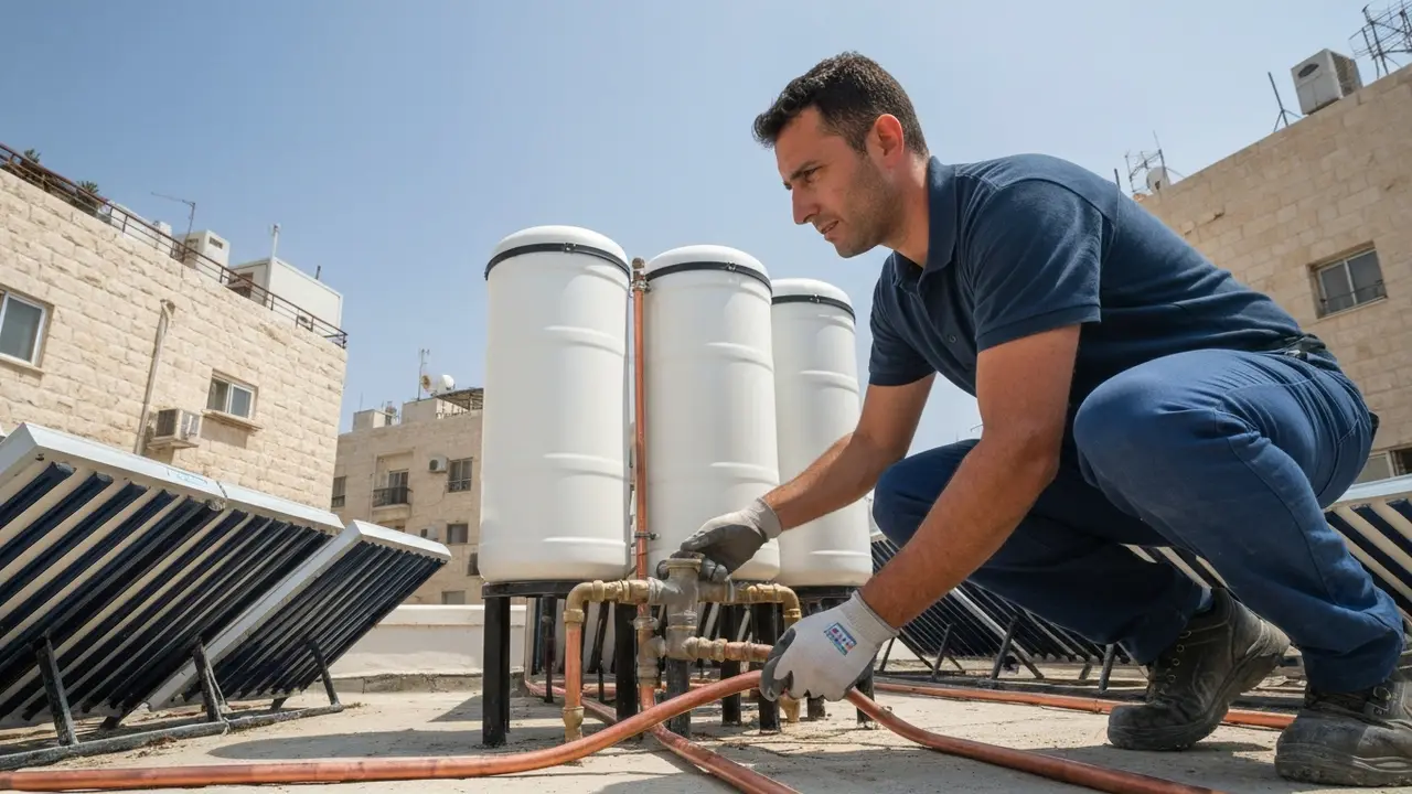 דוד שמש בבניין משותף: מה משתנה בסכמת החיבור? - טכנאי דוד שמש