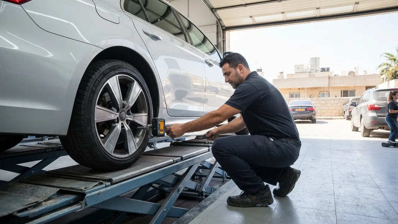 נקישות וטלטול בהגה בעמידה - מתי כיוון פרונט הוא הפתרון? - מוסך