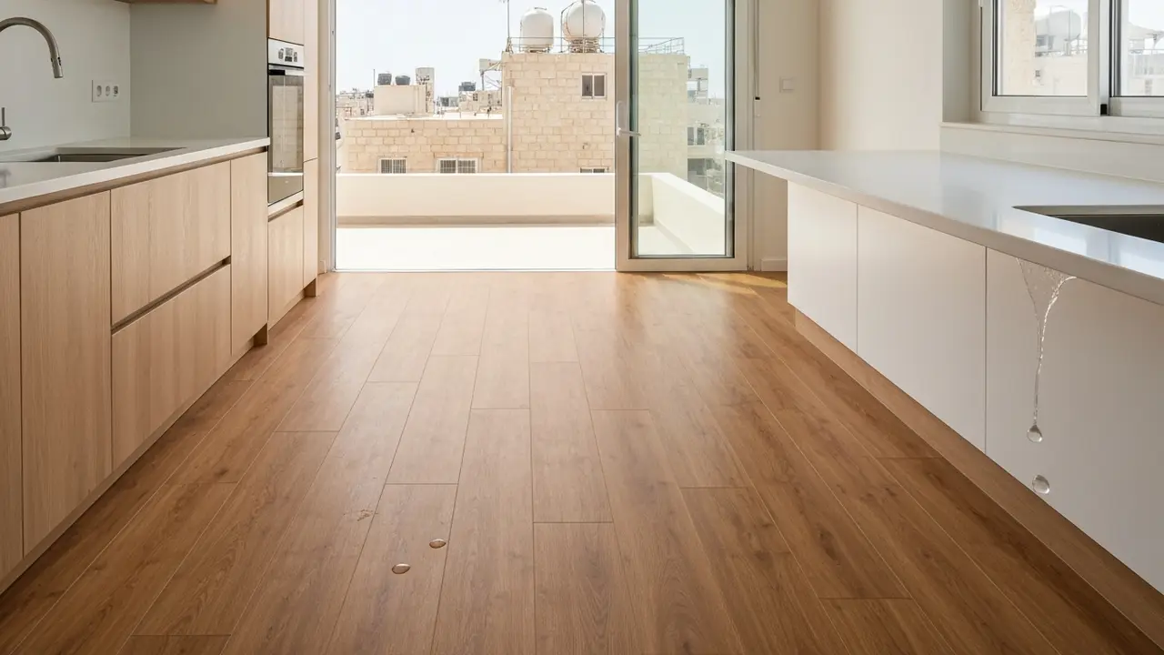 איזה ציפוי לפרקט למינציה מגן הכי טוב מפני רטיבות? - נגר למטבחים