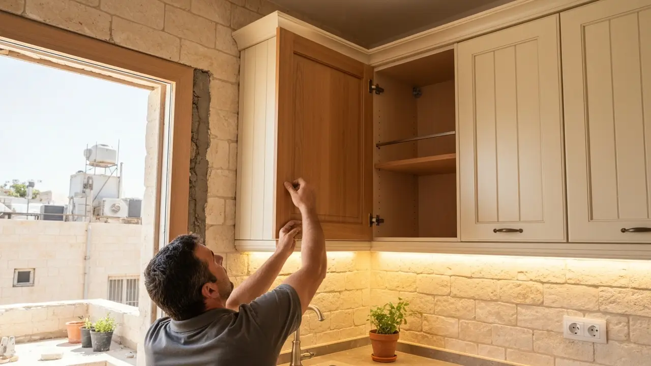 איך בונים ארון מטבח כפרי קטן שמנצל כל פינה? - נגר למטבחים