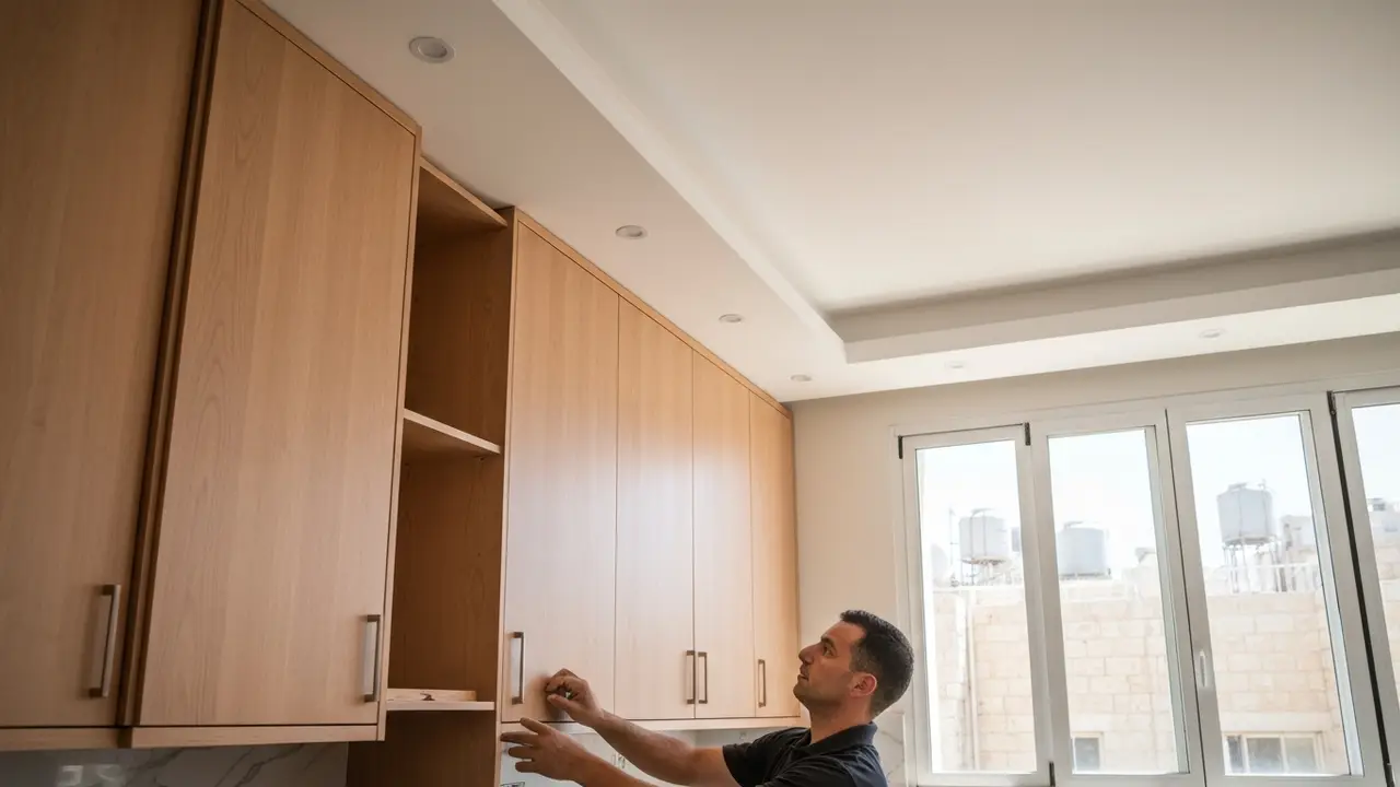 פורניר מייפל או פורניר אגוז אמריקאי פרח – איזה גימור מתאים לארונות גבוהים - נגר למטבחים
