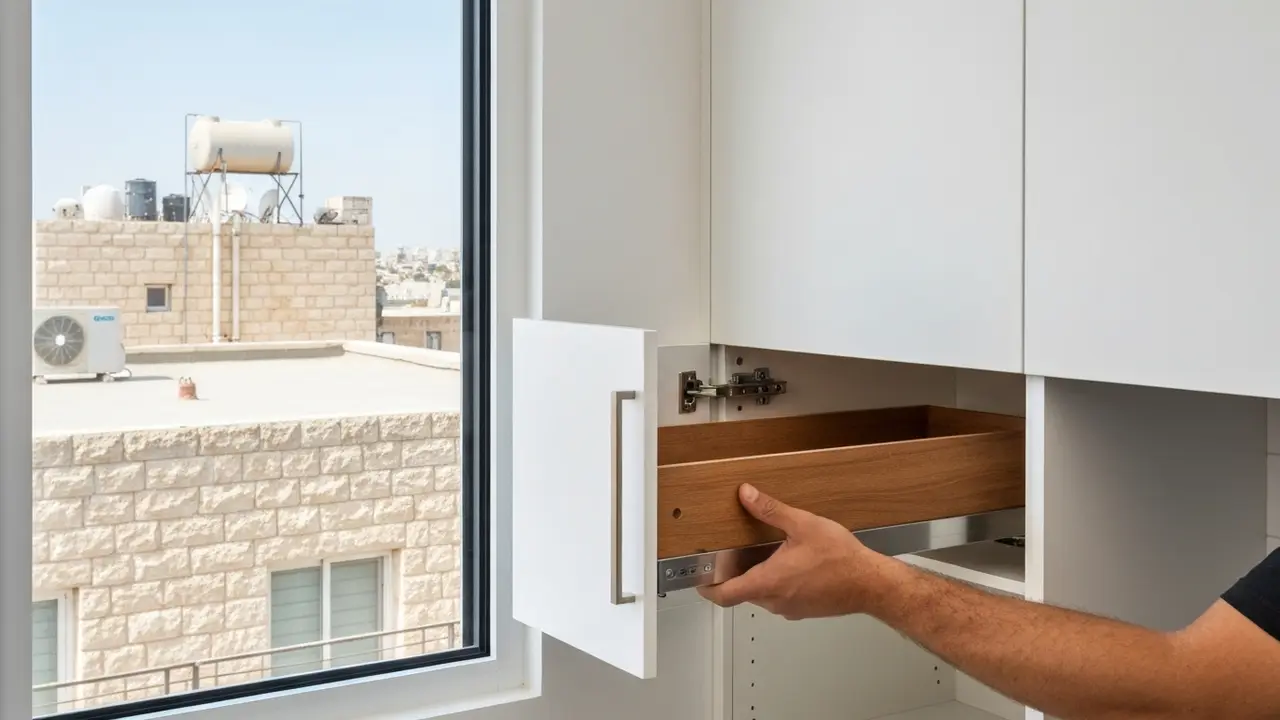 פתרונות אחסון בארון בגדים ליד המטבח - כשהנגר עובד גם מחוץ לחלל הבישול - נגר למטבחים