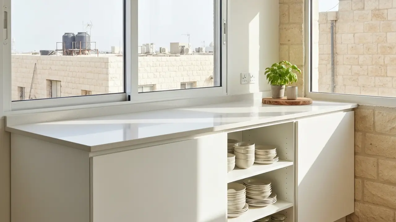 פתרונות אחסון בדירה קטנה - מטבח קומפקטי שבאמת עובד - נגר למטבחים