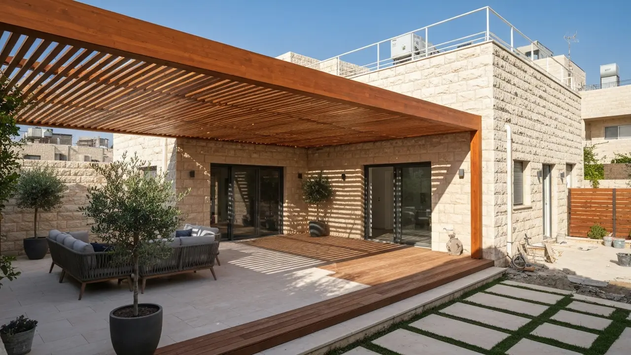גג פרגולה: מחיר, שיפוע ועיצוב