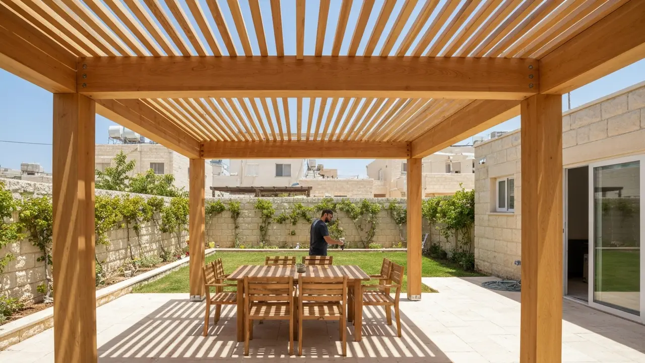 פרגולה מעץ גבוהה לבית פרטי: מה המפרט הטכני הנדרש? - נגר פרגולות ודקים