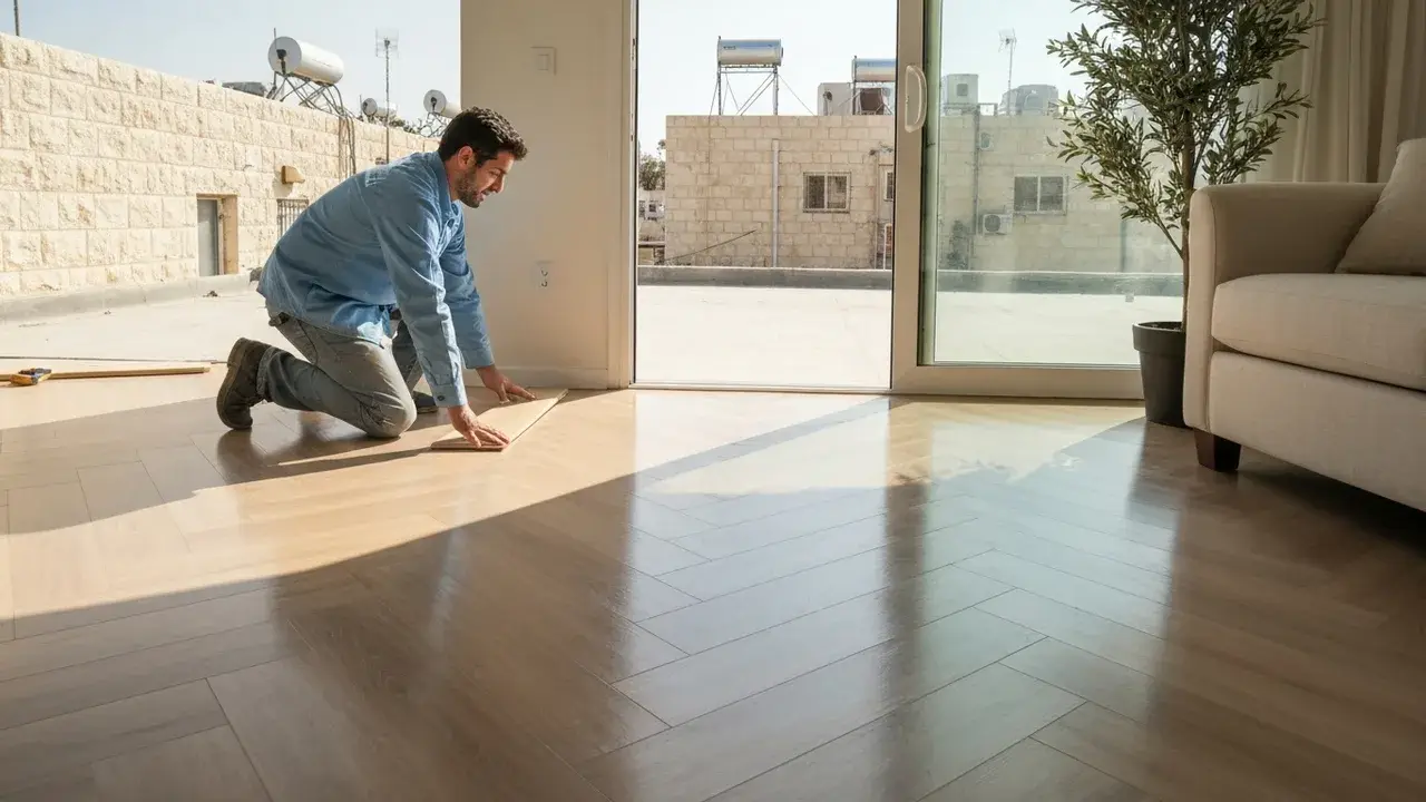 איך נראה תהליך ההתקנה של פרקט למינציה עמיד במים? - נגר למטבחים