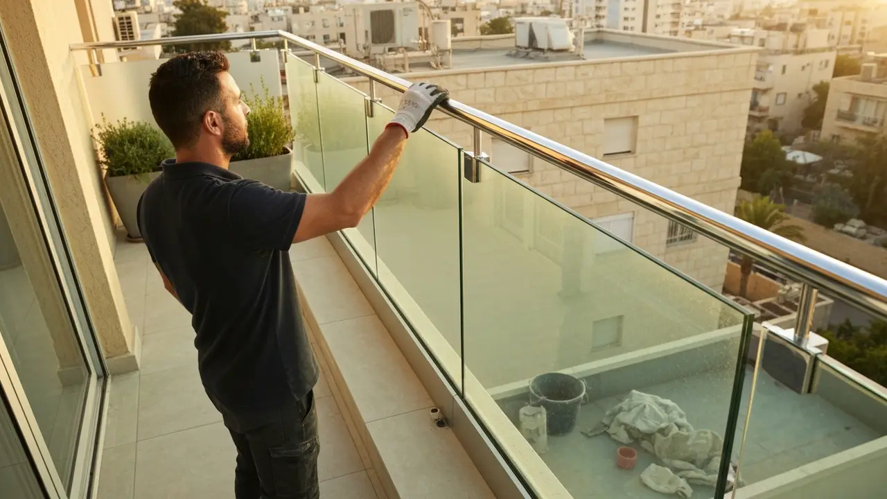 כמה עולה התקנת מעקה זכוכית עומד בתקן? - קבלן אלומיניום