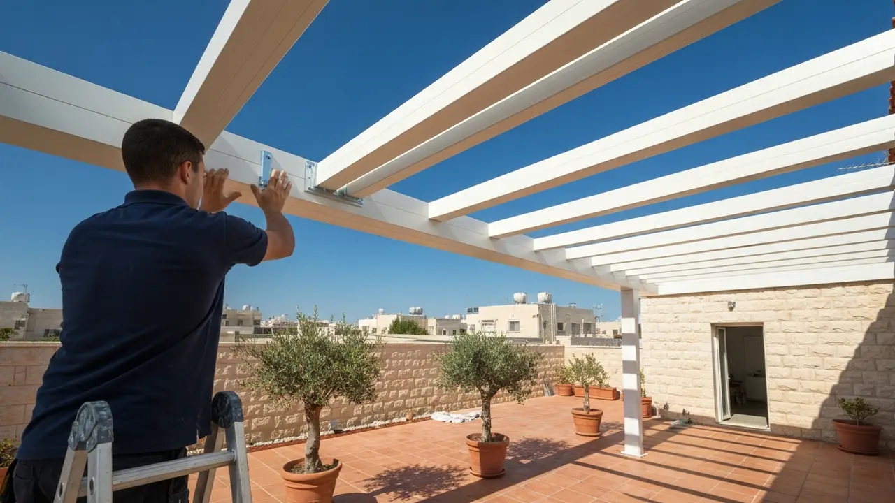 מה כולל תהליך ההתקנה של פרזולים ופרופיל לפרגולה שלב-שלב? - קבלן אלומיניום