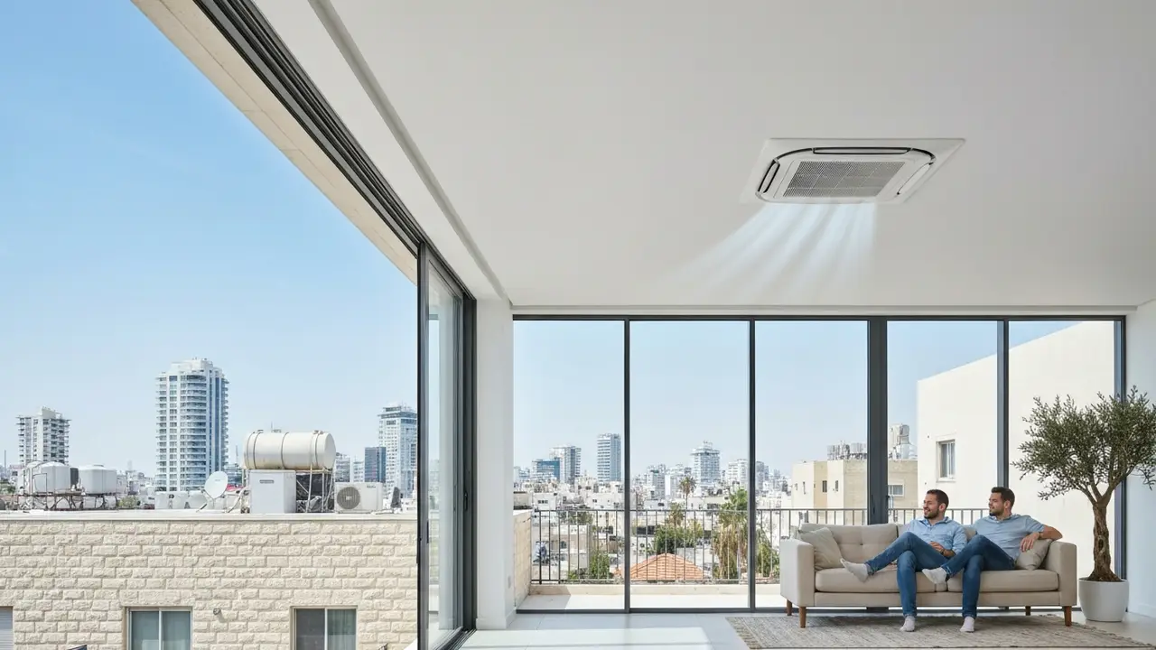התקנת מזגן מיני מרכזי: מחיר, תהליך וזמן התקנה