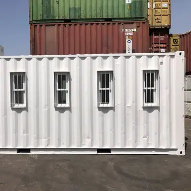 מכולה / מבנה ממכולה, מכולה 6 מטר (20 פיט) וחזית חיצונית – מעבודות גואטה מבנים ניידים ופרוייקטים, מבנים יבילים (6)