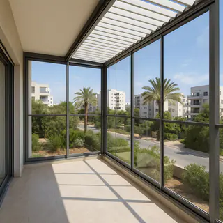 עבודה של שחר, סגירת מרפסת זכוכית (3)