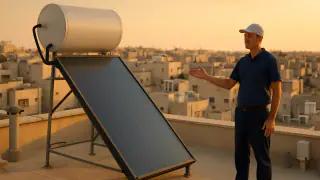 חובת התקנת דוד שמש בישראל: מה אומר החוק, למי זה חל וממתי איור למאמר: חובת התקנת דוד שמש בישראל