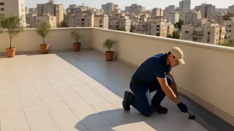 איור למאמר: איטום גג מרוצף מחיר