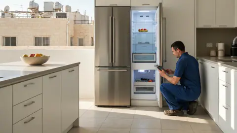 איור למאמר: מקרר לא מקרר המקפיא עובד