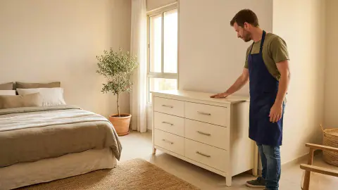 איור למאמר: שידה בצבע שמנת