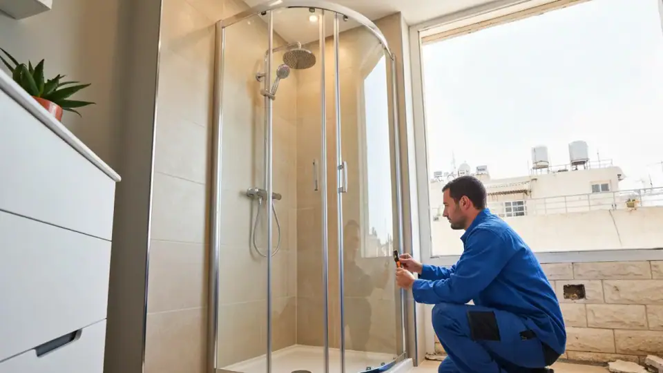 מקלחון פינתי עגול ומעוגל יתרונות לחדרי רחצה קטנים מתקין מקלחונים