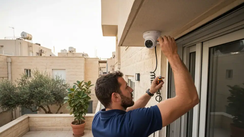 התקנה וחיבור מצלמות אבטחה — שלב אחר שלב טכנאי אזעקות ומצלמות