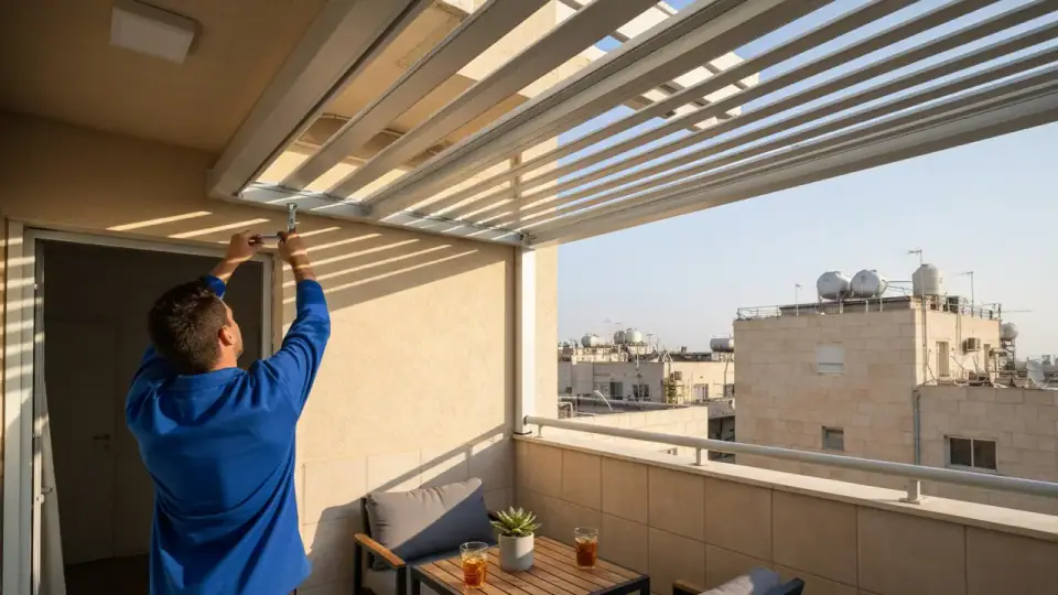 הצללה למרפסת קטנה: פתרונות חסכוניים במקום מתקין פרגולות אלומיניום