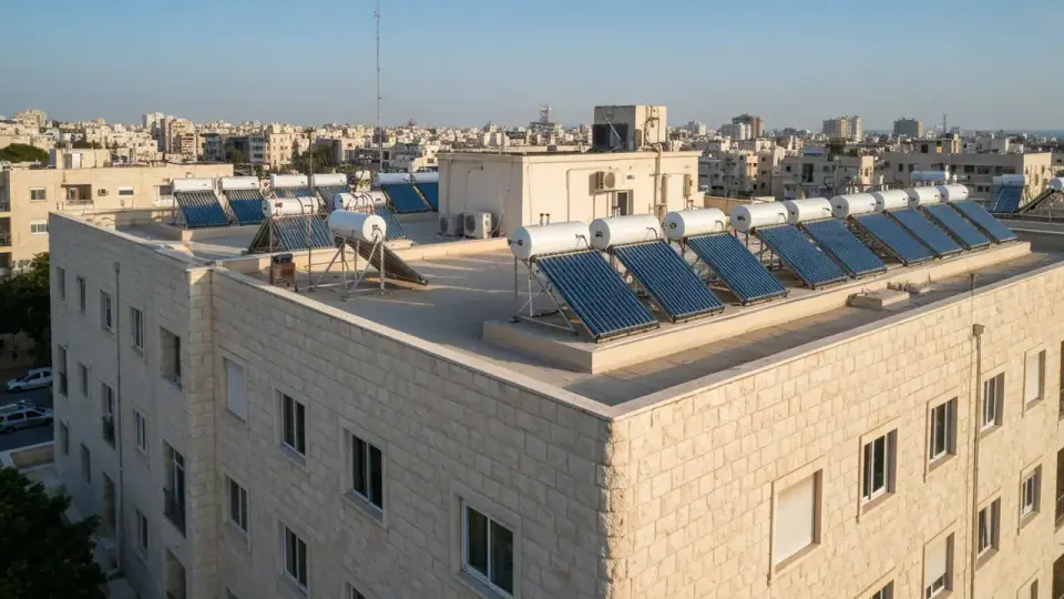 דוד שמש בבניין משותף ורב קומות