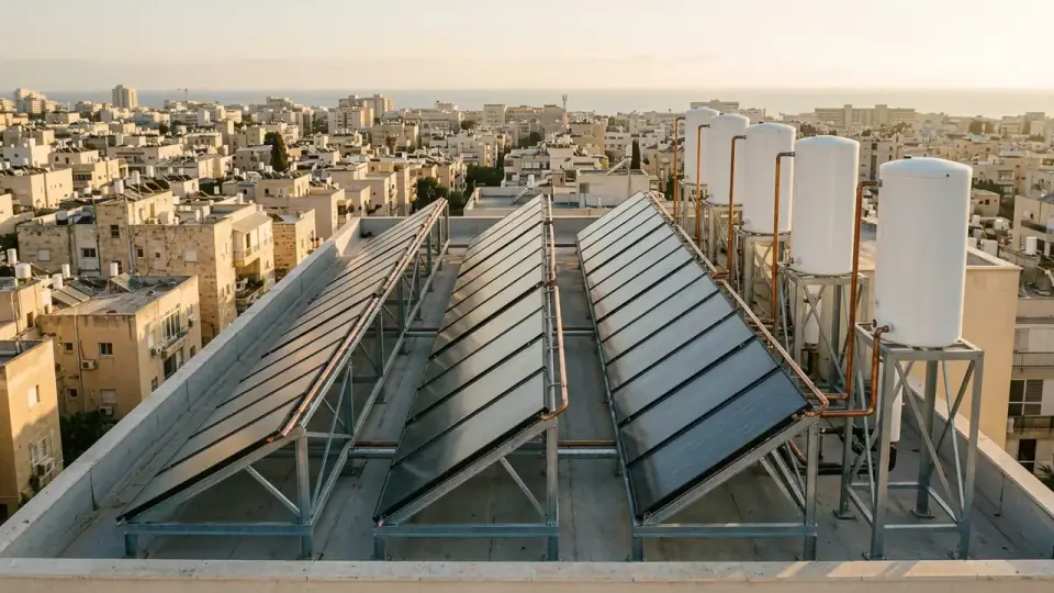 מערכת חימום מים סולארית מרכזית — מחירים אמיתיים 2026 והשוואת הצעו