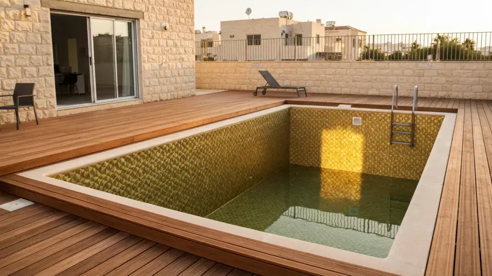 ציפוי בריכה דמוי עץ ופסיפס זהב דגם מרקו אלטרנטיבות לחיפוי טבעי בניית בריכות ציפוי בריכה דמוי עץ ופסיפס זהב דגם מרקו אלטרנטיבות לחיפוי טבעי בניית בריכות