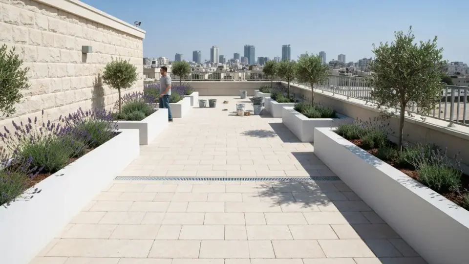 תכנון גינה על הגג: עומסים, ניקוז ובטיחות גנן