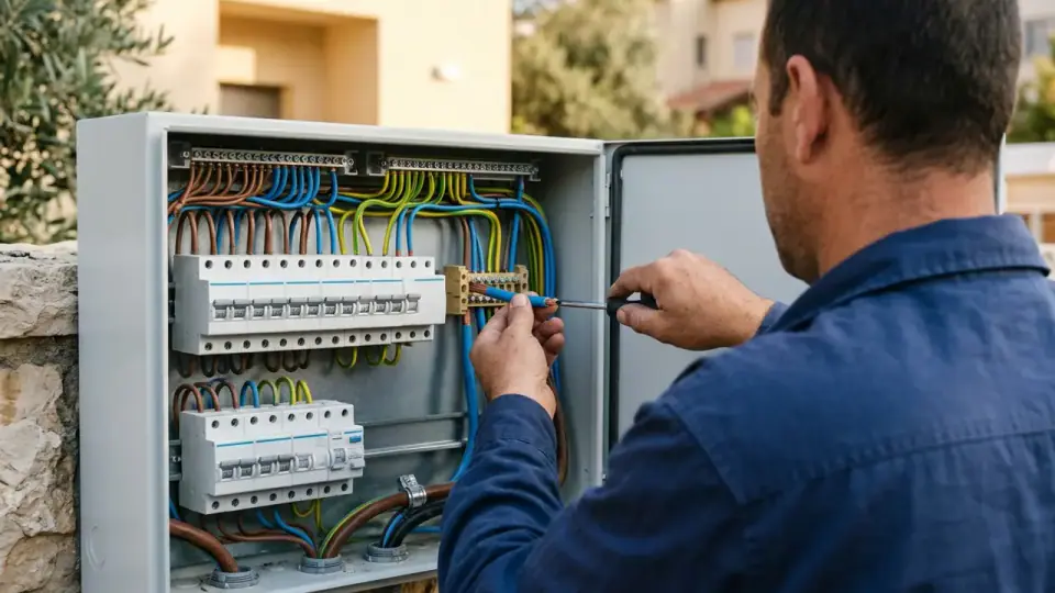 מה בדיוק מתקין החשמלאי בלוח החשמל הזמני באתר?