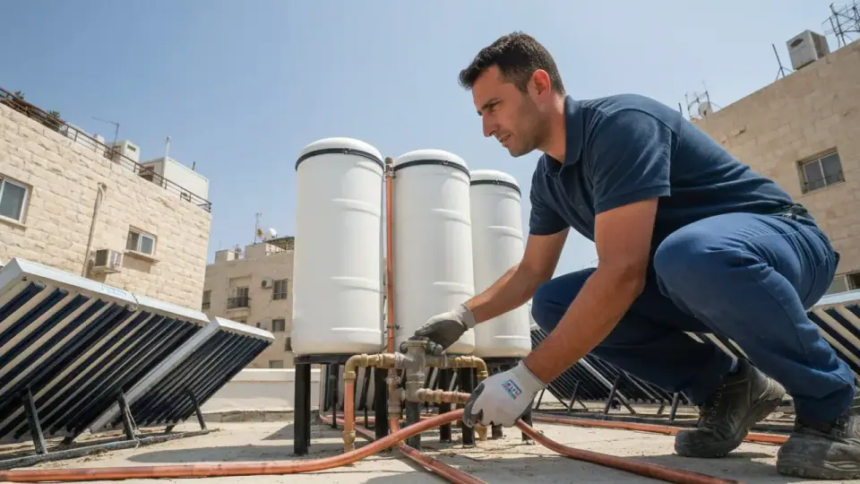 דוד שמש בבניין משותף: מה משתנה בסכמת החיבור?