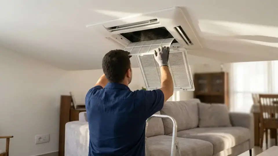 ניקוי פילטר וטיפול שוטף במזגן אלקטרה מיני מרכזי טכנאי מזגנים