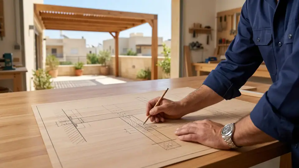 פרגולה תלויה: מה המשמעות של פרט תלייה בשרטוט?