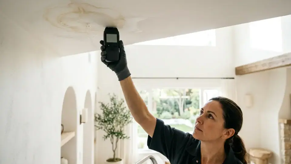איך יודעים אם הרטיבות בתקרה מהגג או מצינור?
